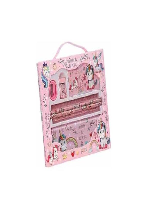 ECLET مجموعة أدوات مكتبية إكليت يونيكورن، علبة أقلام للأولاد والبنات، هدية أدوات مكتبية مدرسية مع يونيكورن فاخر للأطفال. - Image 1